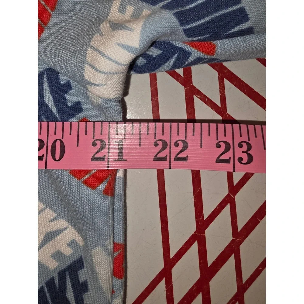 Nike Sportswear Club Fleece All Over Print Hoodie Blue Red DV0028-425 Mens M